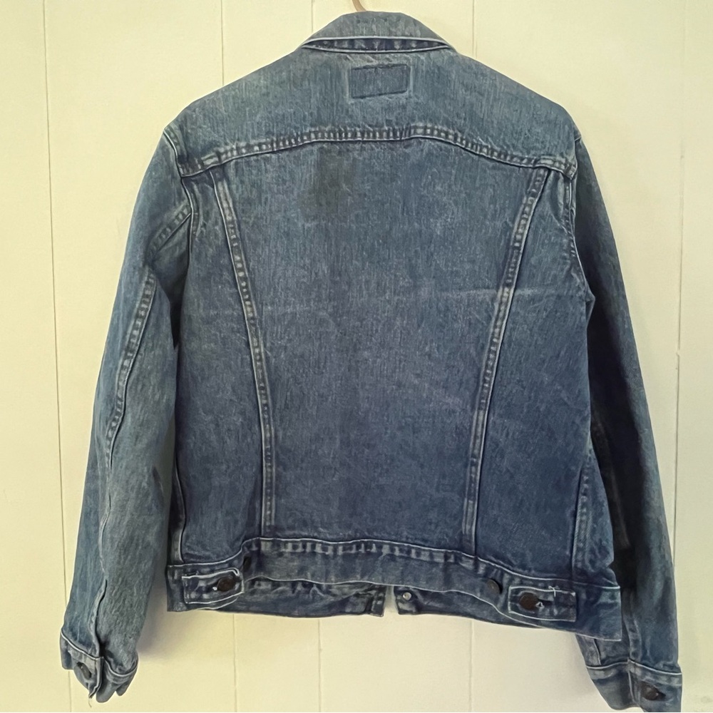 Levis Mens 42R Denim Trucker Jacket 506-0214 Distressed Grunge Punk Rock 80s USA - Picture 11 of 11